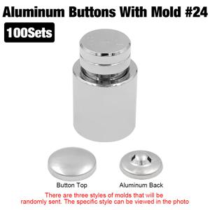 TEMU 100세트 20L-60L 원형 빵 모양 커버 버튼용 패브릭 커버 버튼 핸드 프레스 다이 몰드 도구 포함 DIY 프로젝트 버튼 교체용 패브릭 액세서리