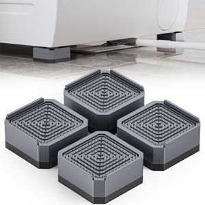 TEMU 세탁기 진동 방지 패드 4개 세트, 고하중 500kg 지지, 바닥 보호 및 가구 흔들림 방지, 고급 TPU+PP 소재, 드럼세탁기/냉장고/소파/침대용, 미끄럼방지 및 소음 감소, 원룸/자취방 필수템, 연말 선물 추천