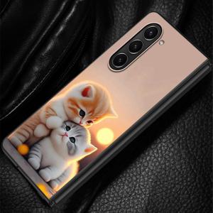 TEMU 폰 케이스: 삼성 갤럭시 Z 폴드7 Z 폴드 7 6 5 4 3 Z 폴드3 Z 폴드5 Z 폴드4 Z 폴드6 뒷면 폰 커버 귀여운 고양이