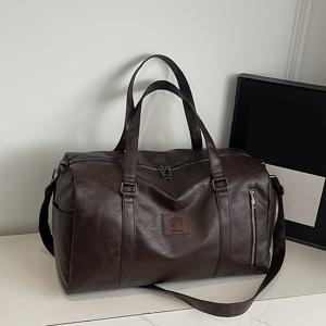 TEMU 대용량 다용도 빈티지 여행 더플백, 넉넉한 스타일리시 스포츠 피트니스 가방, 휴대용 주말 여행 가방, 데일리 출퇴근, 피트니스 및 주말 여행에 적합