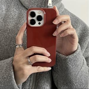 TEMU 폰 케이스: 세련된 솔리드 컬러 대형 홀 젤리 케이스, 아이폰 X/11/12/13/14/15/16/17/Air/Pro/Pro Max/Plus 호환. 낙하 방지, 스크래치 방지, 내구성 보호 디자인. 편안한 그립감으로 크리스마스, 생일, 발렌타인데이에 남성, 여성, 가족을 위한 완벽한 선물