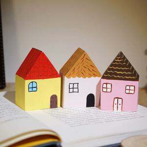 TEMU 숲 속의 나무 캐빈, 수제 페인팅 공예품, 집 장식용, 축제 분위기를 높이는 집 조각상, 휴일, 생일 선물로 완벽하며 최고의 장식품