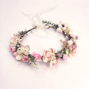 TEMU 1개 달콤하고 섬세한 핑크 꽃 머리띠, 장미 왕관 헤드피스, 스타일 조절 가능한 헤어 액세서리, 여성용 플로럴 리스, 웨딩 파티 페스티벌 헤드웨어