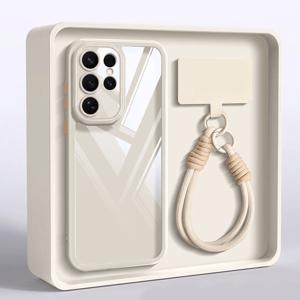 TEMU 삼성 갤럭시 S26 울트라, S26 플러스, S25 울트라, S25 플러스, S24 울트라, S23 울트라, S25/S26/S24/FE 커플 에디션 폰 케이스 - 남녀공용, 낙하 방지 및 스크래치 방지, & 카툰 귀여운 디자인, 폰 랜야드 포함, 패셔너블 신상품, 풀 렌즈 커버리지 보호, 컬러 블록 디자인