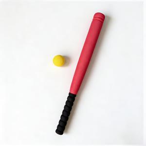 TEMU 레드/블루 EVA 야구 배트와 옐로우 소프트볼 - 성인 훈련용 배트, 미끄럼 방지 그립, 14세 이상, 초보자, 야외 연습, 캐주얼 게임 및 부모-자녀 훈련용
