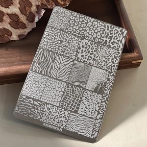 TEMU 프린트 네일 스탬핑 플레이트, DIY 네일 아트 및 엠보싱용 - 동물 템플릿이 있는 투명 스탬프 플레이트, 가정용 살롱 네일 디자인에 사용하기 쉬움, 미용 애호가를 위한 네일 스탬핑 도구, 정밀한 패턴을 위한 투명 플레이트