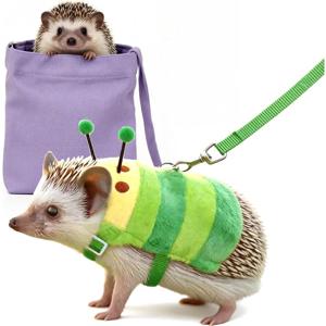 TEMU 토끼털 고양이, 기니피그, 햄스터, 페럿 등을 위한 휴대용 가방, 여행용 옷, 하네스, 리드줄, 작은 동물용 하네스 리드줄, 기니피그 의상