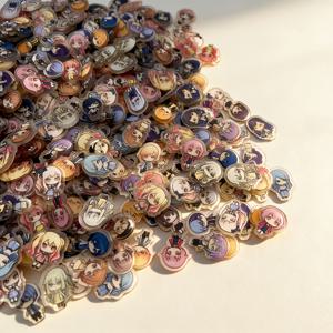 TEMU 2D 플랫 - [2D 플랫] 2D 아크릴 캐릭터 60개 랜덤 배포. 2CM 귀여운 Q-버전 애니메이션 피규어, 다양한 스타일, 핸드메이드, 작은 추가품, 펜던트. 60개 세트