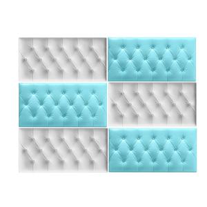 TEMU 6개입 자가 점착식 3D 폼 벽 패널 | 두꺼운 (4mm) 비닐 쿠션 스티커, 충돌 방지 헤드보드, 간편한 떼어내고 붙이는 벽지, 침실 및 벽에 적합