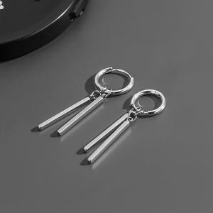 TEMU 남성을 위한 힙합 스타일의 패션 스테인레스 스틸 귀걸이