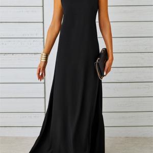 TEMU 우아한 민소매 드레스