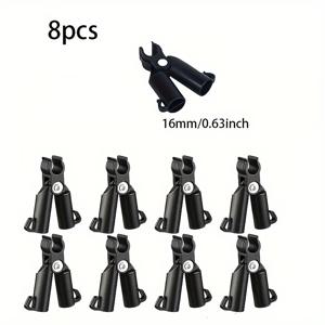 TEMU 토마토, 오이, 콩 철조망을 위한 플라스틱 온실 파이프 부속품으로 조절 가능한 8개 세트 식물 지지 클립, 정원 울타리 기둥 - 등반 식물 및 채소에 이상적