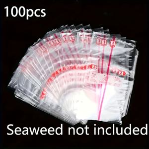 TEMU 수시 포장 봉투 100개입 - 이중 레이어 삼각형 쌀밥 포장지, 나물 오니기리 봉투 - 수시의 신선도와 맛을 유지하세요!