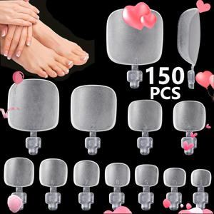 TEMU 150/180/240/300/600개 발톱 키트, 파일 필요 없는 매트 발톱 팁 풀 세트, 일반-작은 발톱 베드용, 투명 아크릴 발톱 팁 발톱 풀 세트 DIY 발톱 팁 키트, 홈 DIY 아트 살롱용