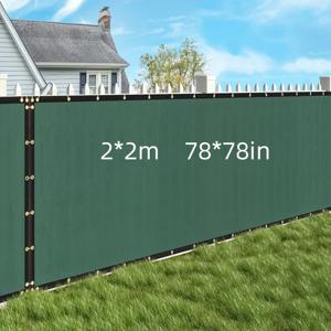 TEMU 1 다크 그린 프라이버시 차단 펜스 - 80% 햇빛 차단, 내구성 강한 HDPE 원단, 강화된 가장자리 및 쉬운 설치용 그로밋, 야외 파티오, 정원, 수영장 데크 & 발코니용 - 윈드실드 쉐이드 네팅