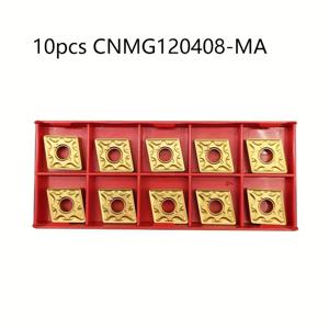TEMU CNMG120408 외부 CNC 선반 공구 세트 10개, 경합금 블레이드 CNMG 432