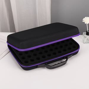 TEMU 60구 에센셜 오일 병 보관 파우치, 대용량 낙하 방지 휴대용 케이스, 충격 보호용 개별 수납칸, 아로마테라피스트 여행 필수품, 바로 배송 가능, 블랙/블루/레드/퍼플/그린 색상 선택 가능