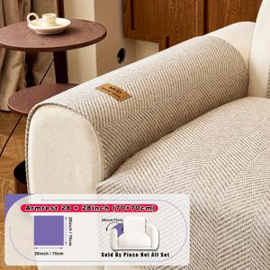 TEMU 1개 마이도 자루 느낌 소파 커버 - 모던 100% 폴리에스터 스플릿 시트 쿠션 보호커버, 미끄럼 방지 백킹, 반려동물 친화적 세탁 가능 가구 커버 (3인/2인/1인용), 거실·침실·사무실 장식