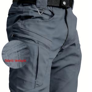 TEMU 봄/가을 신상 스타일 남성용 택티컬 카고 바지, 멀티 포켓, 찢김 방지, 내구성, 야외 작업복, 하이킹에 적합 (벨트 미포함)