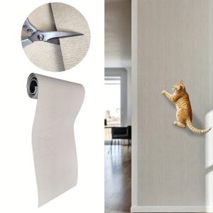 TEMU 자가 접착식 고양이 스크래칭 패드 내구성 강한 고양이 매트 내구성 있는 폴리에스터 DIY 홈 데코 스크래치 방지 펠트 매트 벽과 가구용 다용도 내구성 강한 고양이 스크래칭 보드, 인터랙티브 펫 고양이 클라이밍 자가 접착식 고양이 스크래칭 매트