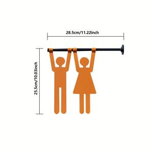 TEMU 1개 철제 욕실 문 표지판 3D 패턴 - 남녀공용 화장실 표시기, 내구성 있는 금속 벽걸이 사무실 및 공공화장실 방향 표시, 쉬운 설치, 도구 필요 없음, 현대적인 화장실 표지, 도구 없는 설치, 문 손잡이용, 도어 핸들용, 비즈니스용 표지판, 창문 광고, 배너거치대, 표지판, 화장실표시, 외출중 표지판, 화장실 사인, 도어사인