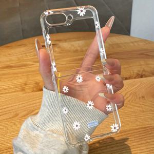 TEMU 삼성 갤럭시 Z 플립 7, Z 플립 6, Z 플립 5, Z 플립 3, 5G용 소형 프레쉬 플라워 투명 폰 케이스 - 삼성 Z 폴드 7, 폴드 6, 폴드 5, 폴드 4, 폴드 3 백 커버 보호 케이스, 충격 방지 접이식 소프트 커버