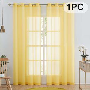 TEMU 모던 쉬어 프렌치 커튼 패널 - 그로밋 탑 창문 드레이프, 프라이버시 및 필터링을 위한 부드러운 시트, 침실에 적합한 디자인, 쉬운 설치 (하드웨어 없음)