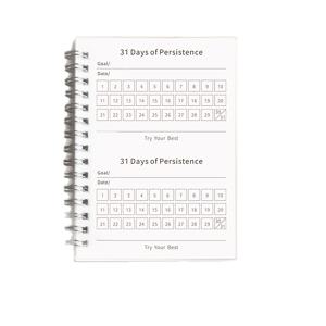 TEMU 휴대용 자가 자기계발 펀치 카드 노트 (60페이지), 코일 바인드 플래너, 소형 습관 추적 기록장, 학습 및 업무에 적합. A6 사이즈 PP 커버, 자가 자기계발 추적 다이어리