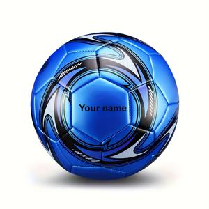 TEMU 팀 스포츠 - 축구, 1개 멀티 컬러 스플라이스 휠윈드 축구공 사이즈 5, 이름 또는 로고 각인으로 맞춤 제작 가능, 자체 스포츠 장비, 내구성이 뛰어나고 파손이 쉬워지지 않음, 편안한 발감각, 변형이 쉬워지지 않음