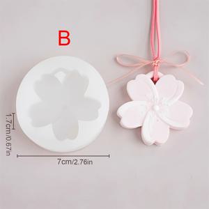 TEMU 3D 체리 꽃 핀쏙 실리콘 몰드 (캔들 에폭시 레진 클레이 캐스팅 몰드, 아로마테라피 비누, 차량 에어 벤트 클립, 냉장고 스티커, 옷장 확장 스톤, 석고 몰드, 홈 캔들 컵 장식, 핸드메이드 선물, 석고 펜던트 몰드)