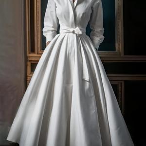 TEMU 2026 봄 신상 프렌치 빈티지 엘레강스 , EZ 스타일 롱 A라인 드레스 (V넥, 허리 벨트 포함), 발렌타인데이 외출, 파티, 모임, 데이트, 콘서트에 완벽