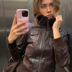 TEMU 빈티지 쿨 솔리드 컬러 하이넥 패치워크 스트리트 워크웨어 자켓