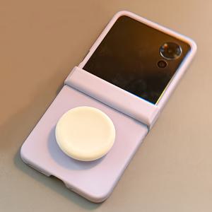 TEMU 휴대폰 케이스 - 남녀 모두를 위한 단색 플립 폰 케이스, 삼성 폴드형 갤럭시 Z Flip 7, Z Flip 6 등 삼성 폴드폰 보호를 위해 디자인된 한국 스타일