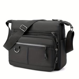 TEMU 남성용 싱글 숄더백, 대용량, 통근, 캐주얼 및 간편한 여행 백팩, 출장, 남성용 멀티 포켓 신상 크로스바디 백, 가볍고 휴대 가능