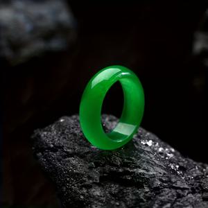 TEMU 남녀공용 천연석 반지 - 12월 탄생석 / 그린 미네랄, 천연 컬러 웨딩 및 약혼용, 중국 설날/한국 설날 선물, 사계절 일상 착용 가능 (연중 사용) - 도금 불필요