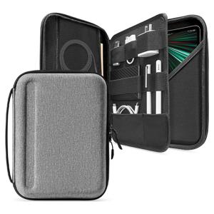 TEMU 내구성 강한 EVA 하드 케이스 iPad Pro 11인치 보호 케이스 - 휴대용 수납 가방 (손잡이 포함), 태블릿, 키보드, 필기펜 및 액세서리 수납 공간, 다크 그린, 블랙, 핑크 색상 제공. 그레이 옵션