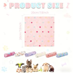 TEMU 6개입 기니피그 침구 따뜻한 매트 세탁 가능 쥐 케이지 라이너 침구 액세서리 부드러운 플리스 담요 - 쥐, 토끼, 친칠라, , 페럿, 햄스터, 소형동물용 - 소파, 크레이트, 침대, 유모차, 겨울용 - 고양이, 새끼고양이, 강아지용 - 크리스마스 선물