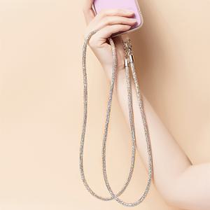 TEMU 연장형 길이, 둘레 120cm / 크로스바디 / 목걸이형 · 풀다이아몬드 휴대폰 랜야드, 패셔너블한 랜야드, 반짝이는 ID 배지 랜야드, 물병 랜야드, 연회, 파티, 사이클링, 하이킹용, DIY 가방 스트랩, 지갑 스트랩