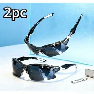 TEMU 2026 인기 라이딩 선글라스 블랙 화이트 컬러 바디 인체공학 디자인 자전거 운전 캠핑 야외 활동용 남녀 공용 가족과 친구에게 선물하기 좋은 아이템 1+1