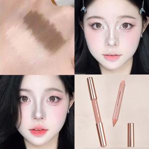 TEMU T+V듀얼 컨투어링 스틱 하이라이터 스틱 얼굴 입체적인 쉐이딩으로 보정 쉐딩 스틱 얼굴 윤곽 쉐딩