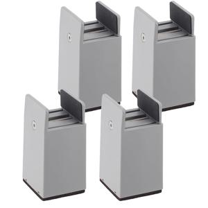 TEMU 가구 발받침 4개입 10cm 초강력 안정감 가구다리 높이조절 연장받침대｜폭조절 ≤50mm｜책상·테이블·소파·침대·선반·협탁 다리연장·높이업·바닥보호 패드·미끄럼방지