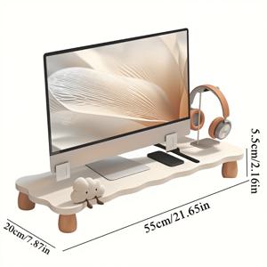 TEMU 원목 수납 선반 | 데스크탑 정리함, 문구 사무실 수납 랙, 기숙사, 집, 학교, 사무실을 위한 스타일리시한 장식 - 조리대 장착