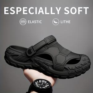 TEMU 남녀 공용 편안한 할로우 아웃 슬리퍼 | 미끄럼 방지, 속건성, 저소음 부드러운 밑창 욕실 및 가정용, EVA 소재 캐주얼 신발, 사계절 착용, 다양한 색상, 간편한 패션, 캐주얼한 다용도, 가정 필수품