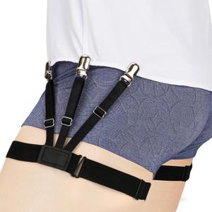 TEMU 2개 세트 남성용 조절 가능한 셔츠 스테이 (셔츠 가터) - 업그레이드된 내구성 있는 탄성 밴드와 미끄럼 방지 셔츠 터크, 드레스 팬츠, 비즈니스 정장 및 파티웨어용 - 사무실, 웨딩, 프롬 액세서리 - 드레스 벨트 및 서스펜더와 호환 가능