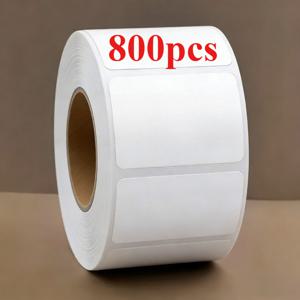 TEMU 800 고접착력 스티커 라벨 | 상업용 가격표/가정용 정리 다용도 표시 스티커 롤 | 소매점/창고 분류용 표시지, 가정용 라벨, 접착식 라벨, 흰색 직사각형 라벨, 가정, 사무실, 품목 라벨링용