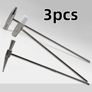 TEMU 고강도 스테인리스 스틸 주얼리 제작 및 칼림바 튜닝 해머 3개 세트 - DIY 공예, 악기 튜닝, 음악용 멀티톤 도구, 취미가를 위한 정밀한 타격에 적합