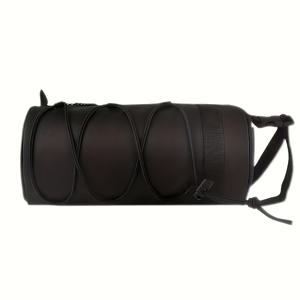 TEMU 다기능 산악자전거 사이클링 가방, 전면 장착형 자전거 파니어, 대용량 수납 정리함, 비옷 보관 가방, 내구성 있는 통근 여행용 안장 가방, 편안한 필수 자전거 액세서리, 조절식 자전거 핸들바 가방 - 핸들 장착형 블랙 다용도 수납칸 탑튜브 가방, 신축성 있는 고정 시스템이 있는 스타일리시한 원통형 디자인, 사이클링 필수품에 적합