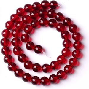 TEMU 루즈 6mm 레드 호박돌 비즈, 주얼리 프로젝트에 이상적, 축제 행사 중 친구를 위한 선물 만들기에 좋습니다.