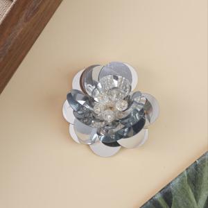 TEMU 새로운 스타일의 구슬 네일 패션 은색 스팽글 5개, 꽃무늬 의류 가방 액세서리 DIY 용품