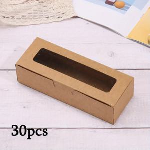 TEMU 30개입 투명창 접이식 선물 상자, 종이 파티 선물 상자, 직사각형 선물 포장 상자, 플립탑 디스플레이 상자, 선물 보관 상자, DIY, 선물 포장, 파티, 생일, 휴일, 결혼식, 주얼리 제작 디스플레이 & 포장용, 7.28x2.17x1.97인치